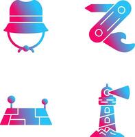 Camping Gas and Swiss Army Knife Icon vector