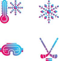 Snow Flake and Cold Icon vector