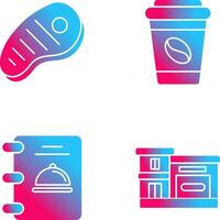 Meat and Coffee Icon vector