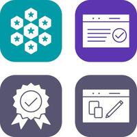 reputaion management and qc passed Icon vector