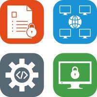 confidentiality and company network Icon vector