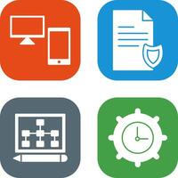 devices and private document Icon vector