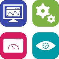 web analysis and preferences Icon vector