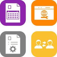 content planning and web support Icon vector