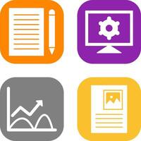 write feedback and computer settings Icon vector