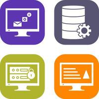 digital marketing and database management Icon vector