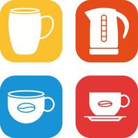 mug and kettle Icon vector