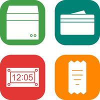 box and wallet Icon vector