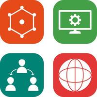 nodes and network setting Icon vector