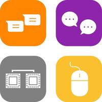 messages and conversation bubbles Icon vector