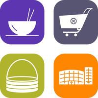 food and cancel order Icon vector