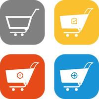 empty cart and confirm order Icon vector