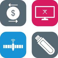 transaction and disconnected network Icon vector