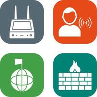 router and signal Icon vector