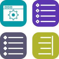 settings and numbered lists Icon vector