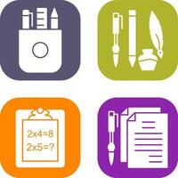 Stationery and Writing Equipment Icon vector