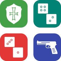 Dice and Shield Icon vector