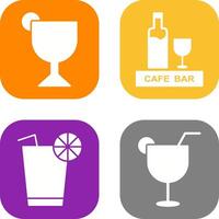 bebidas café y Jerez icono vector