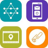 Networks and Mobile Applications Icon vector