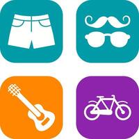 Hipster Style and Shorts Icon vector