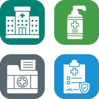 Hospital and coid Icon vector