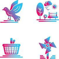 Parking and Bird Icon vector