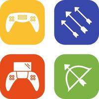 Gaming Console and Arrows Icon vector