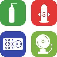 hydrant and oxygen tank Icon vector