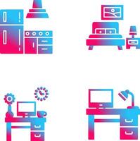 Kitchen and Bedroom Icon vector