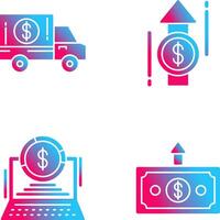 Delivery Truck and Profit Icon vector