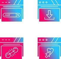 Search Bar and Download Icon vector