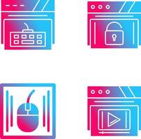 Keyboard and Padlock Icon vector