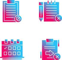 Prohibition and Unchecked Notes Icon vector