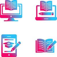 Digital Learning and Written Icon vector
