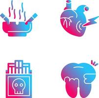 Heart Attack and hashtray Icon vector