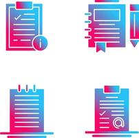 Info and Journal Icon vector