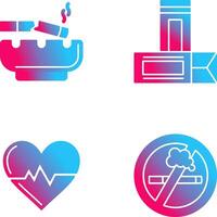 Broken Cigarette and Chewing Gum Icon vector