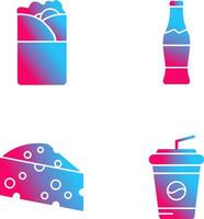 Kebab and Soda Icon vector