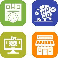 Time is Money and Offer End Icon vector