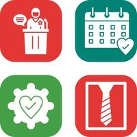 Debate and Calendar Icon vector