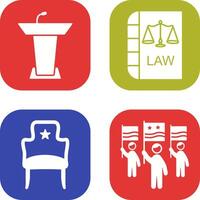 Podium and Law Icon vector