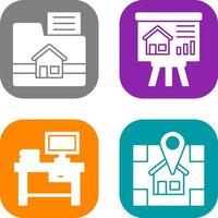 Folder and Presentation Icon vector