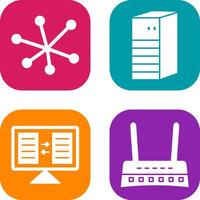 Internet and Server Network Icon vector