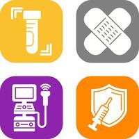 Test Tube and Wound Icon vector