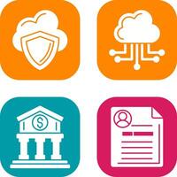 Cloud Computing and Shield Icon vector
