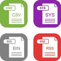 CSV and SYS Icon vector