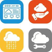 Cloud Comuting and Support Icon vector