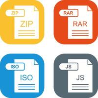 ZIP and RAR Icon vector