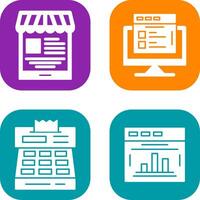 Mobile Shop and Search Product Icon vector