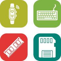 Smart Band and Keyboard Icon vector